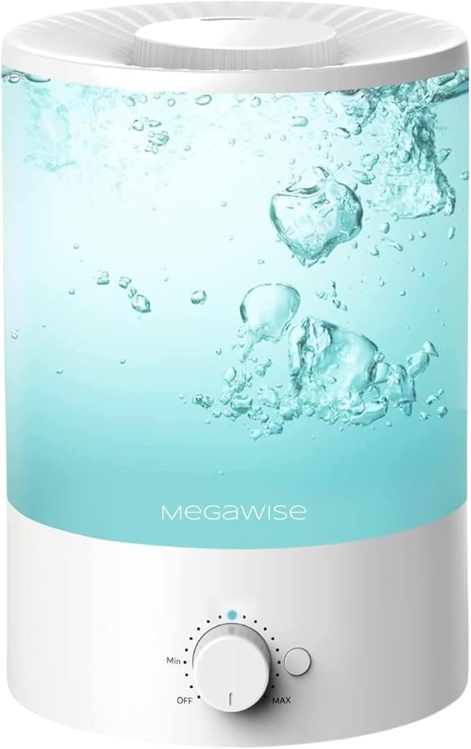 MegaWise Topfill 7-colour Night light humidifier for Kid bedroom with 3.5L Large Capacity, No leakage Design Fine Mist Output Auto Shutoff, Essential Oil Safe Tank by MEGAWISE