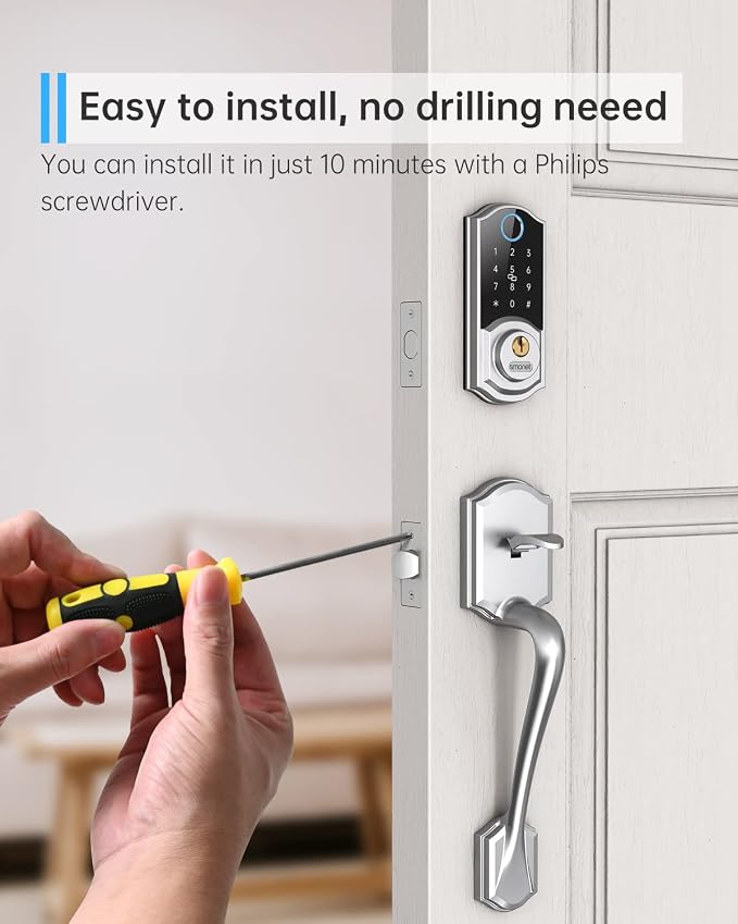 Smart Front Door Lock Set: SMONET Keyless Entry Door Lock - Image 7