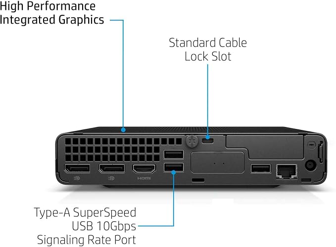 HP Elite Mini 800 G9 Elite Desk Business Desktop Computer, 14th Gen Intel 24-Core i9-14900T up to 5.5GHz, 32GB DDR5 RAM, 1TB SSD, WiFi 6, Bluetooth, Keyboard Included, no Mouse, Windows 11 Pro - Image 5