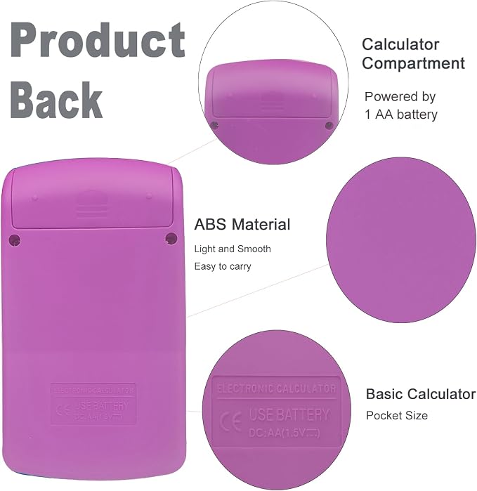 Basic Calculator Dual Power 8 Digit Desktop Calculator - Image 3