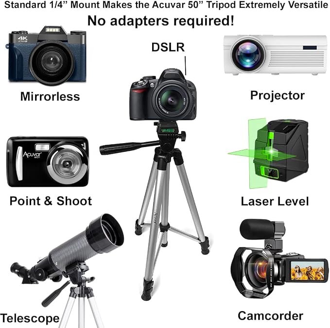 Lightweight 50 Inch Camera Tripod - Image 3
