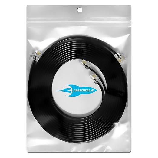 AmzPRO AmzDeals 2-Pack 2 Feet Black RJ12 6P6C Straight Wired Cable, Pro Grade - Image 2