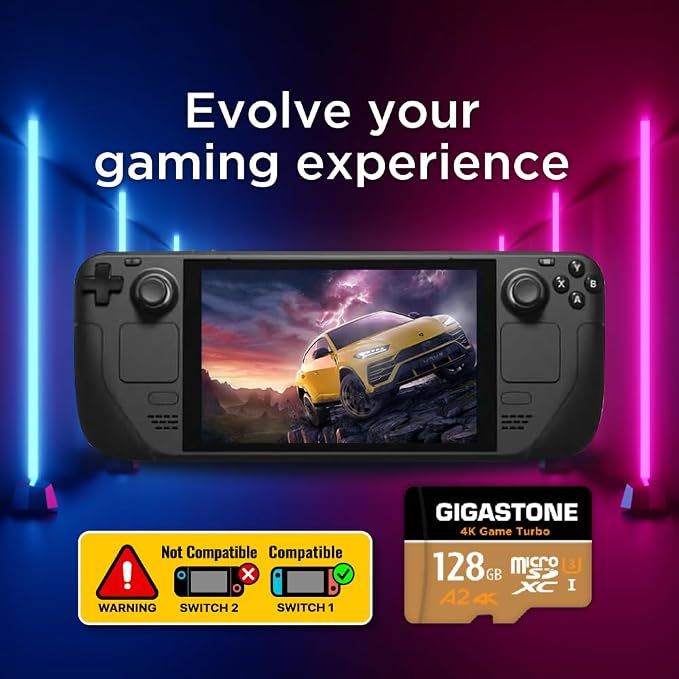 【For Switch 1 Only】GIGASTONE 128GB Micro SD Card, 4K UHD Game Turbo, MicroSDXC - Image 5