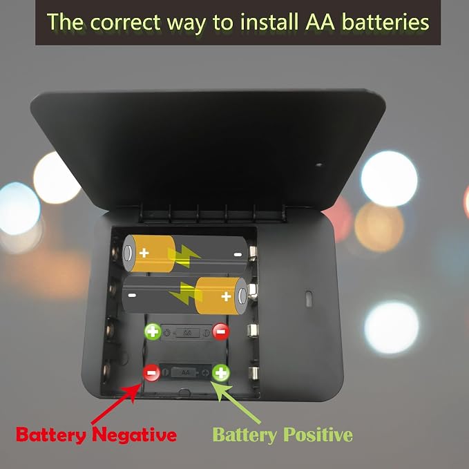 Battery Operated Phone Charger with LED|EmergencyUSB Battery Powered Power Bank Portable 4 AA Batteries Powered Outlet (2Pack Black) - Image 6