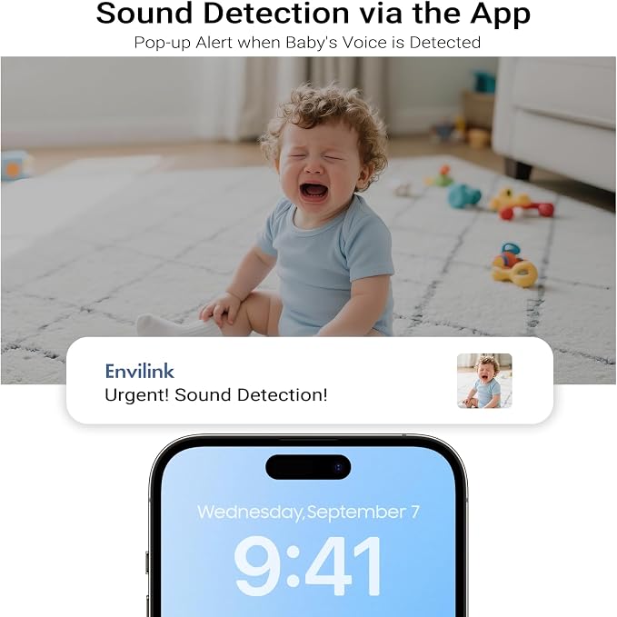 Baby Monitor with Camera and Audio, Video Baby Monitor WiFi Night Vision - Image 5
