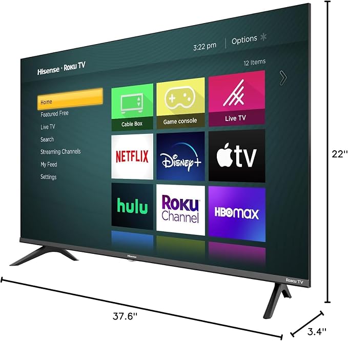 Hisense 43-Inch Class H4 Series LED Roku Smart TV with Google Assistant and Alexa Compatibility (43H4G, 2021 Model) - Image 10