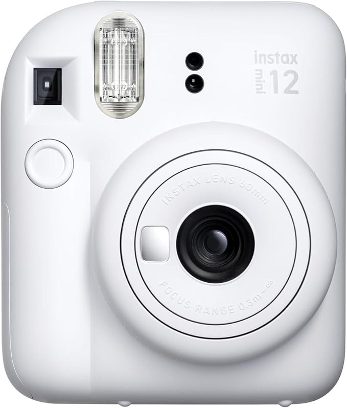 FUJIFILM INSTAX MINI 12 Film Camera Clay White Bundle - Image 3