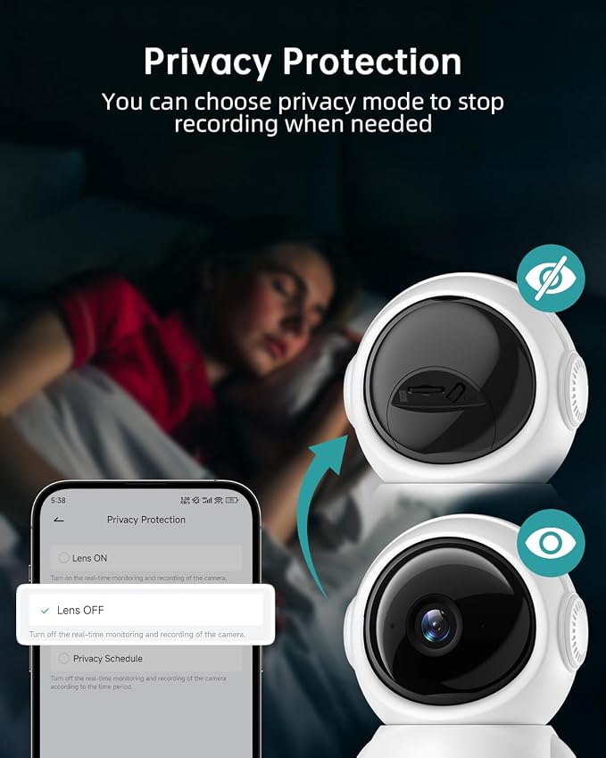 ZUMIMALL Security Camera Indoor, 5G/2.4G WiFi Baby Monitor - Image 6