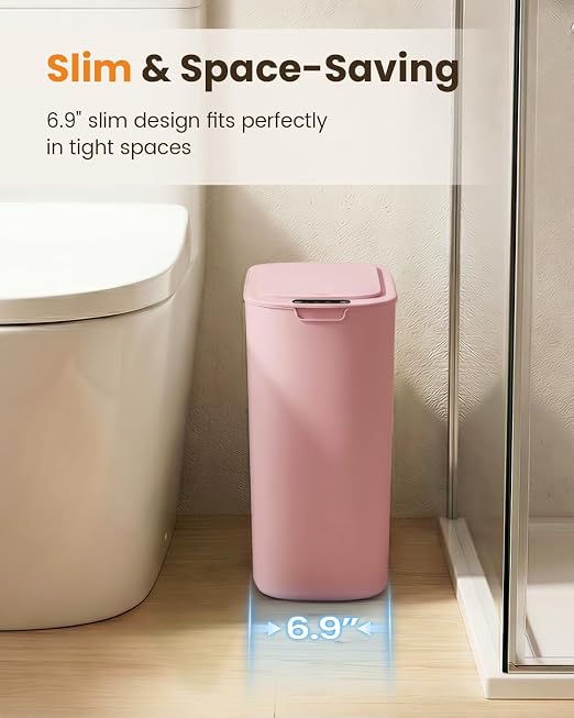 Cesun Motion Sensor Trash Can, 5 Gallon Automatic Bathroom Garbage Can - Image 3