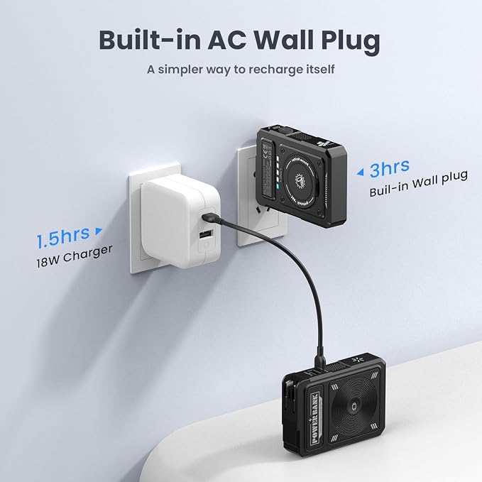 ummz for Magsafe Battery Pack 10000mAh,5-in-1 Magnetic Portable Charger with Wall Plug, Wireless Power Bank for Apple Watch,22.5W Fast Charging PowerBank for iPhone 17 Pro Max/16/15/14/13/12 Mini - Image 4
