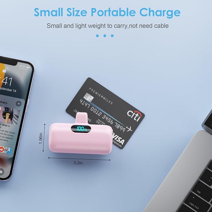 Small Portable Charger for iPhone 5000mAh, PD Fast Charging Power Bank,Mini Battery Pack Portable Phone Charger Travel Essentials for iPhone 14/14 Pro Max/13/13 Pro/12 Pro/11/XS/XR/X/8/7/6/SE Series - Image 4