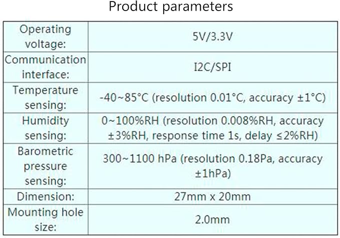 BME280 Environmental Sensor, Sensing Environmental Temperature, Barometric - Image 4