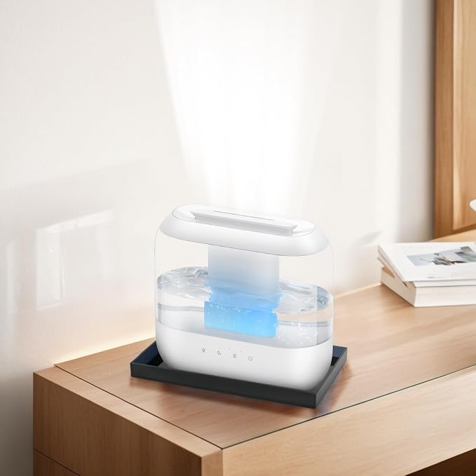 Acrylic Humidifiers Tray for Dreo Humidifier HM311 4L Tank, Leak-Proof Tank for Smart HM311S 4L, Moisture-Proof Humidifier Tray Floor (Not Include Humidifiers) (Transparent black, 4L) - Image 7