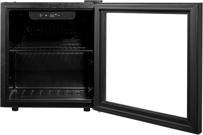 FRIGIDAIRE 12-Bottle Cooler, 1.2 Cu. Ft. Glass Door Beverage Refrigerator, Digital Display Mini Fridge with Touch Controls, Adjustable Shelves, LED Lighting & Quiet Compressor Cooling - Image 9
