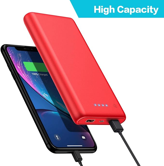 Portable Charger Power Bank 26800mah,Ultra-High Capacity Safer External Cell Phone Battery Pack,2 USB Output High Speed Charging Power bank Compatible with iPhone 17 16 15 14 13 Samsung Android LG-Red - Image 6