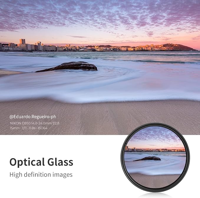 K&F CONCEPT 72mm Variable ND2-ND400 ND Lens Filter - Image 4