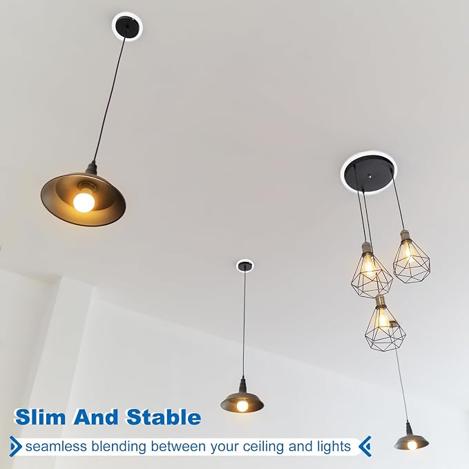 PATIKIL 5" ID 7.5" OD Plastic Trim Ring, Ceiling Light Goof Rings Matte - Image 6