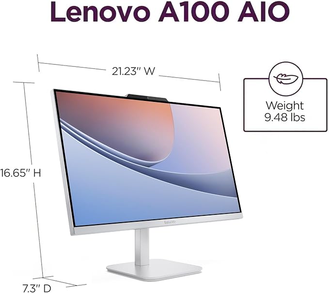 Lenovo 24" FHD All-in-One Desktop Computer for Home & Office, Intel Processor, 16GB RAM, 512GB PCIe SSD, HDMI, WiFi 6, Bluetooth 5.2, Business AIO, Vent-Hear, Wireless KB & Mouse, Windows 11 Pro - Image 4