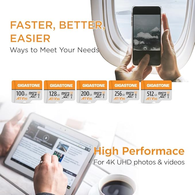 GIGASTONE 200GB Micro SD Card, A1 V30, 4K Video Recording, Compatible - Image 4