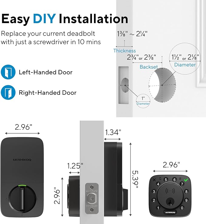 ULTRALOQ Bolt NFC Smart Lock, Tap to Unlock - Image 9