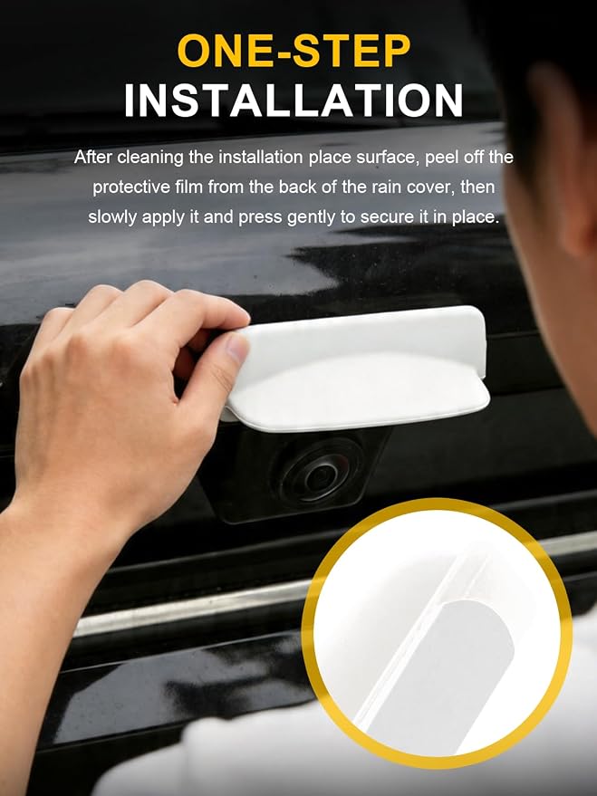 Car Camera Lens Protector 4-Pack + Backup Camera Rain Shield 2-Pack, - Image 7