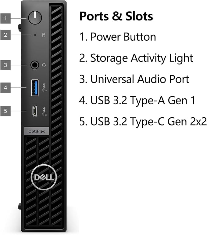 Dell OptiPlex 7020 MFF i5-14500T 16GB DDR5 512GB SSD Business Mini PC | WiFi 6E, Dual DisplayPort, HDMI, Windows 11 Pro, 14-Core Performance, Compact Chassis - Image 4