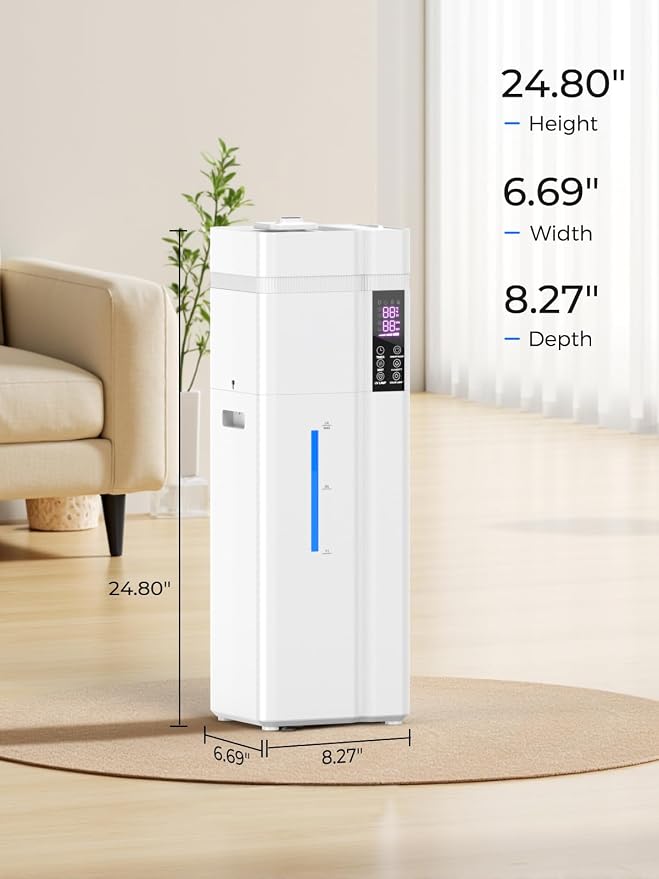 13L/3.43Gal Humidifier Large Room, 800ft² Coverage, 100H Runtime, Auto Humidity Control, Top Fill, Humidifiers for Bedroom, 35dB Quiet, Sleep Mode, Aroma Diffuser, 24H Timer, Auto Shut-off Protection - Image 9