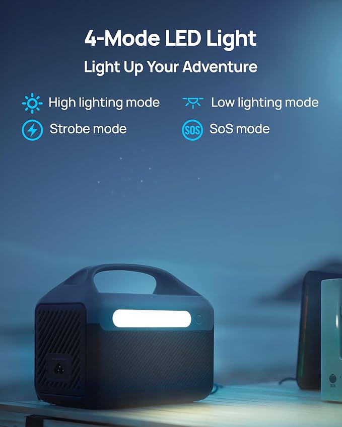 DaranEner Portable Power Station, 192Wh LiFePO4 Battery Backup w/2 300W (Surge 600W) AC Outlets, 2H Fast Charging, Power Bank for Hurricane Emergency/Home/Outdoor Camping/RVs Use - Image 7