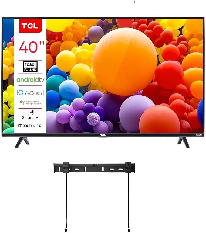 TCL 40-Inch Class 3-Series FHD LED Smart Android TV + Wall Mount Chromecast Built-in Bluetooth 40S334 (Renewed) by Amazon+Renewed