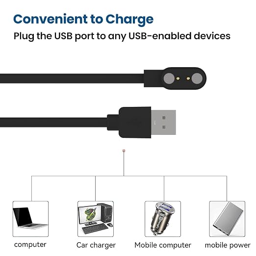 Smart Watch Charger Magnetic 2 Pin Charging Cable - Image 6