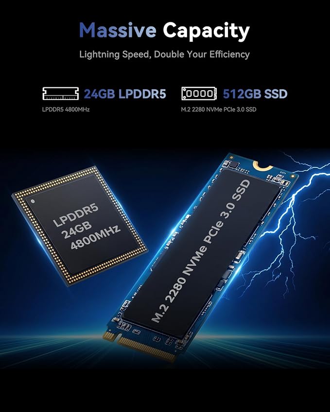 Laptop with Windows11,24GB DDR5 512GB SSD,Intel i5 Processor (Up to 4.5GHZ) | 15.6 inch Laptop Computer,12C/16T,WiFi 6, Webcam,Intel Iris Xe Graphics,High Performance Laptops for Student,Business - Image 4