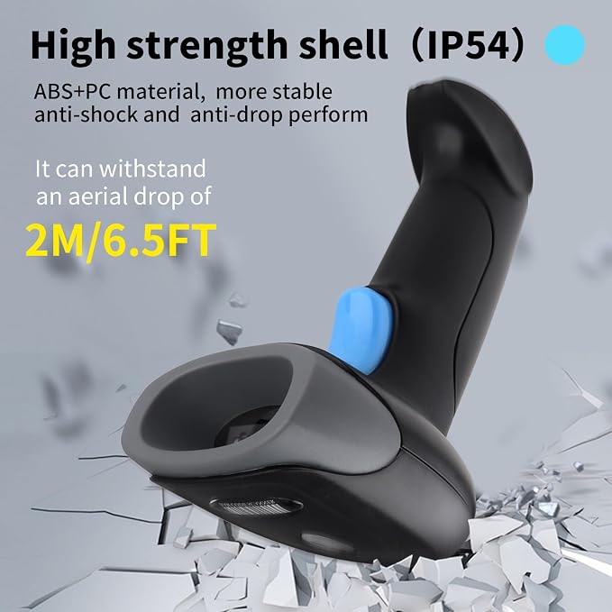 Wireless Barcode Scanner 1D QR Scanner Wireless Handheld Laser Bar Code Reader - Image 5