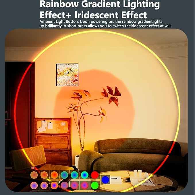 Rechargeable Motion Sensor Night Light, Magnetic RGB Color Changing LED Ambient - Image 6
