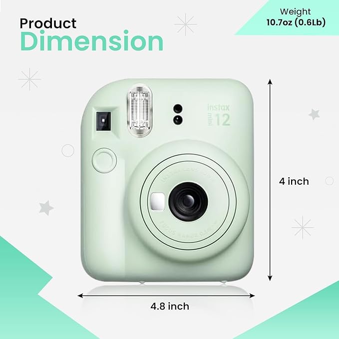 Fujifilm Instant Mini 12 Camera + Accessory Bundle & Custom Case + Fuji Instant - Image 5