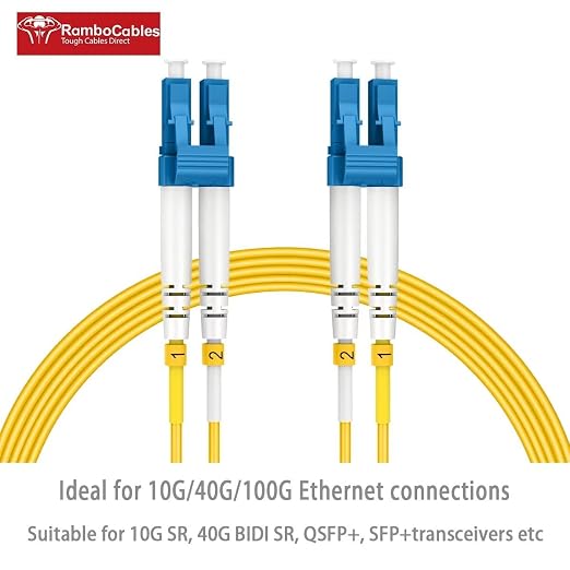 Single Mode Fiber Patch Cables OS2 LC to LC 20m, Options 7inch~1000ft, SM - Image 2