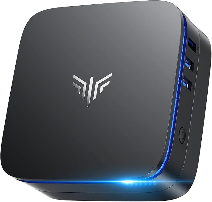 KAMRUI AK1PLUS Mini PC Computer, Intel Celeron N5095 (Up to 2.9GHz), 16GB RAM 256GB SSD, Dual 4K Mini Desktop Computer, Support 2.5'' SSD Expansion, WiFi, Bluetooth, Ethernet, Business Home Office PC by KAMRUIMiniPC