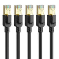 Cat 8 Ethernet Cable 10ft-5Pack, RJ45 40Gbps 2000Mhz Patch Cord, Indoor&Outdoor by Dacrown