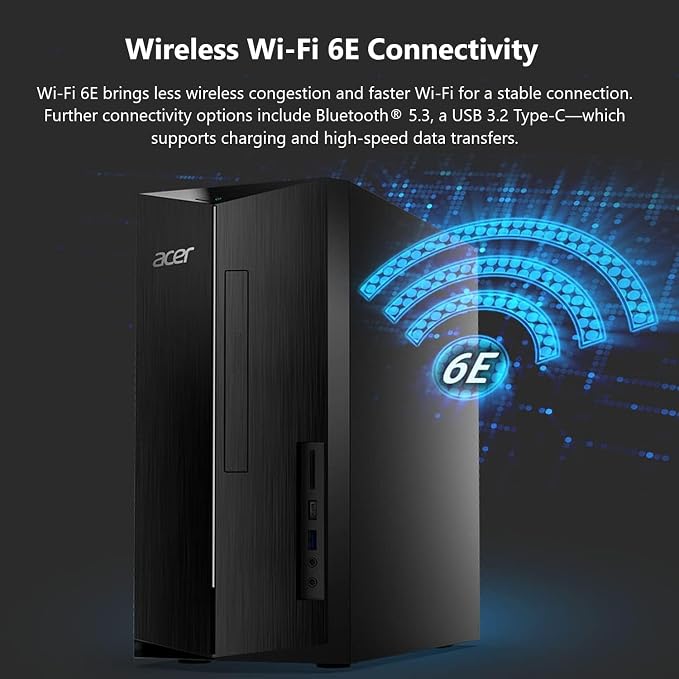 Acer Aspire Business Desktop | 16GB DDR5 RAM, 1TB Storage(512GB SSD & 500GB HDD) | Intel 4-core i3 (Beat i5-12400T) | WiFi6+Bluetooth5.1 | Keyboard+Mouse | Windows 11 Pro - Image 3