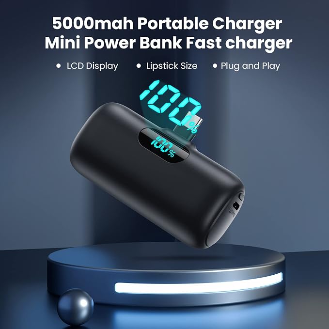 Mini Portable Charger Power Bank for iPhone 17/16/15 Series, 5000mAh PD USB C Cell Phone Portable Power,Travel Essentials Battery Pack for iPhone 17/17 Air/16/16 pro/15 Series/Android/Samsung Galaxy - Image 5
