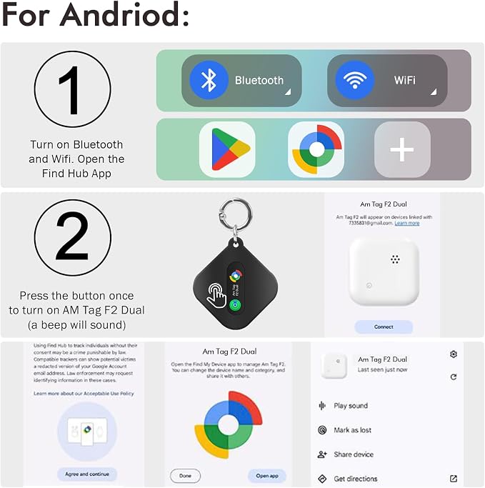 Dual System Bluetooth Tracker for iOS or Android-2 Packs, Compatible - Image 4