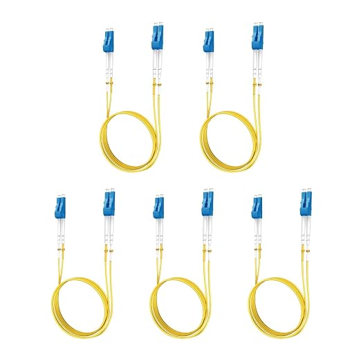 Yonwide 5 Packs Single Mode Fiber Optic Cable - 10m Lc to Lc by YonwideFiber