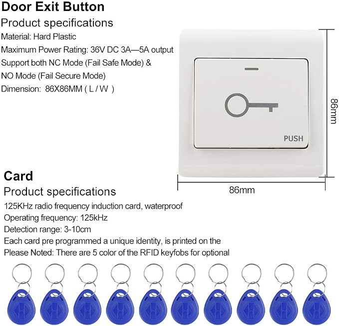 RFID Access Control System Kit: Employee Fingerprint Time & Attendance Terminal - Image 8