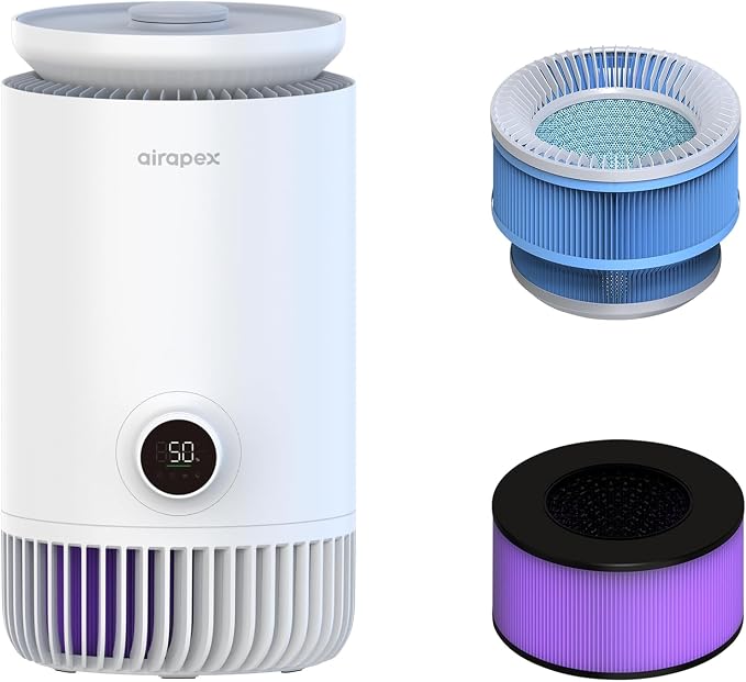 2 in 1 Air Purifier and Evaporative Humidifier Combo for Bedroom, H13 True HEPA Filter, Cool Mist-Free Air Humidifier evaporative WIFI Connect - Image 8