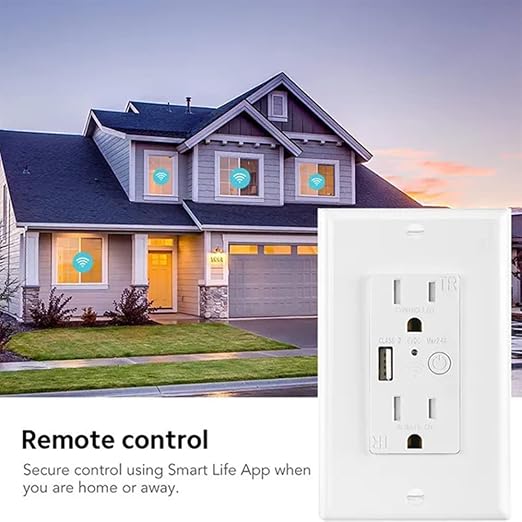 Zigbee Wall outlet with USB | One Controlled | One Always On | Compatibile with - Image 4