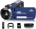 Video Camera, 4K Camcorder 56MP Digital Video Recorder 18X Zoom 3" 270° by SMARTKLIK