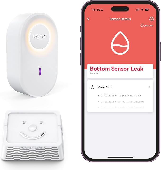 MOCREO WiFi Water Leak Detector by MOCREO