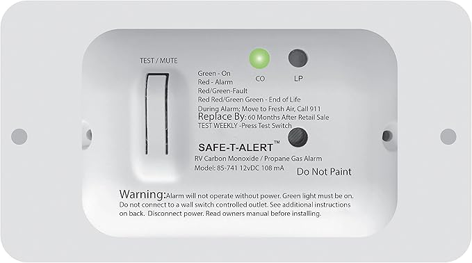 Safe-T-Alert 85 Series Carbon Monoxide Propane Gas Alarm - 12V - White by SafeTAlert