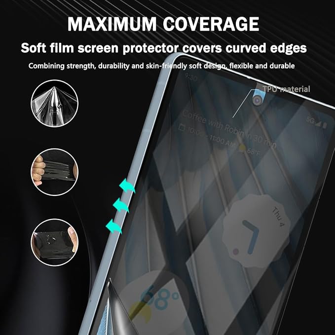1 Pack for Google Pixel 7a Privacy Screen Protector - Image 5