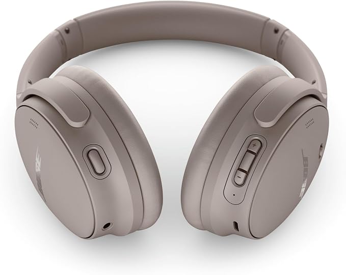 Bose QuietComfort Headphones - Wireless Bluetooth Headphones, Active Over Ear Noise Cancelling and Mic, USB-C Charging, Deep Bass, Up to 24 Hours of Playtime, Sandstone - Image 4