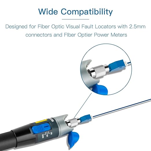 Moocci 25 Pcs Visual Fault Locator Fiber Adapter, Fiber Optic Connector - Image 5
